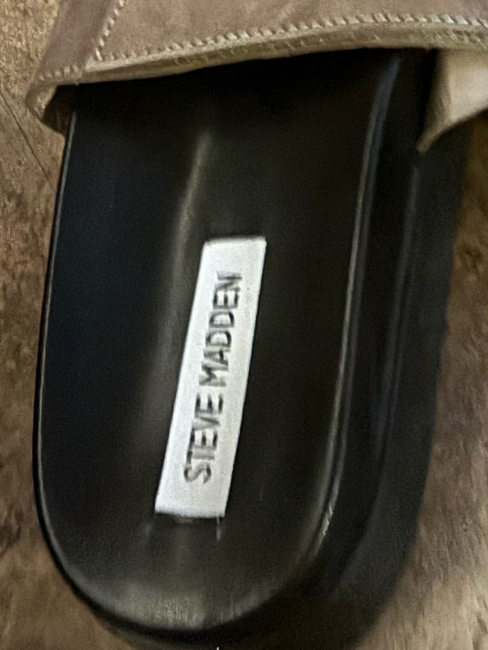 Mayven Tan Suede Flatform Slide Sandal Size 11